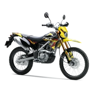 Yellow Kawasaki KLX 150