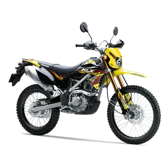 Yellow Kawasaki KLX 150
